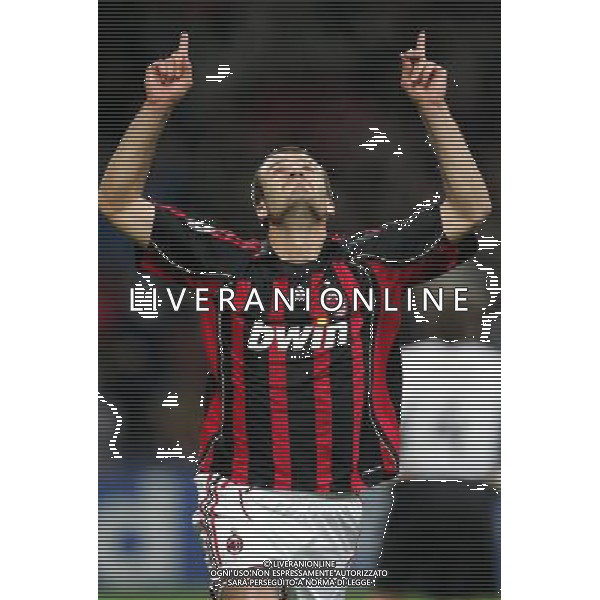 Milan - Manchester United Semifinale di ritorno di Champions League 02/05/2007 nella foto esultanza dopo il gol di alberto gilardino ph andry/ag. aldo liverani