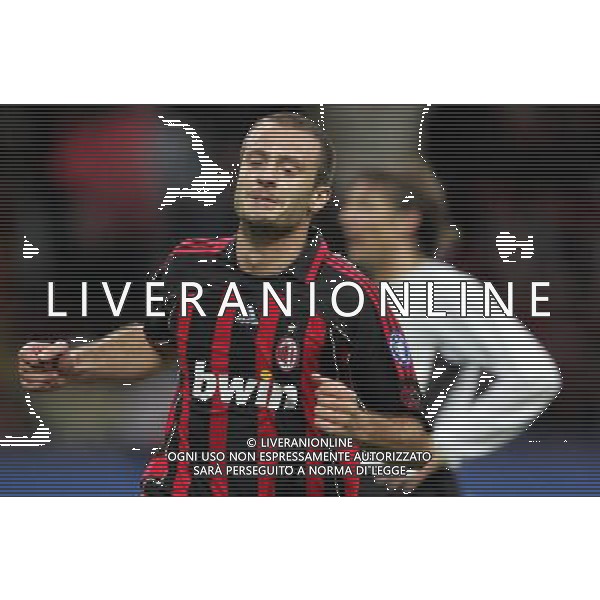 Milan - Manchester United Semifinale di ritorno di Champions League 02/05/2007 nella foto esultanza dopo il gol di alberto gilardino ph andry/ag. aldo liverani