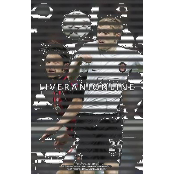 Milan - Manchester United Semifinale di ritorno di Champions League 02/05/2007 nella foto fletcher con marek jankulovski ph andry/ag. aldo liverani