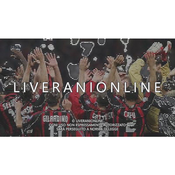 Milan - Manchester United Semifinale di ritorno di Champions League 02/05/2007 nella foto esultanza a fine gara per la vittoria e il passaggio in finale ph andry/ag. aldo liverani