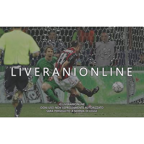Milan - Manchester United Semifinale di ritorno di Champions League 02/05/2007 nella foto il gol di alberto gilardino ph andry/ag. aldo liverani