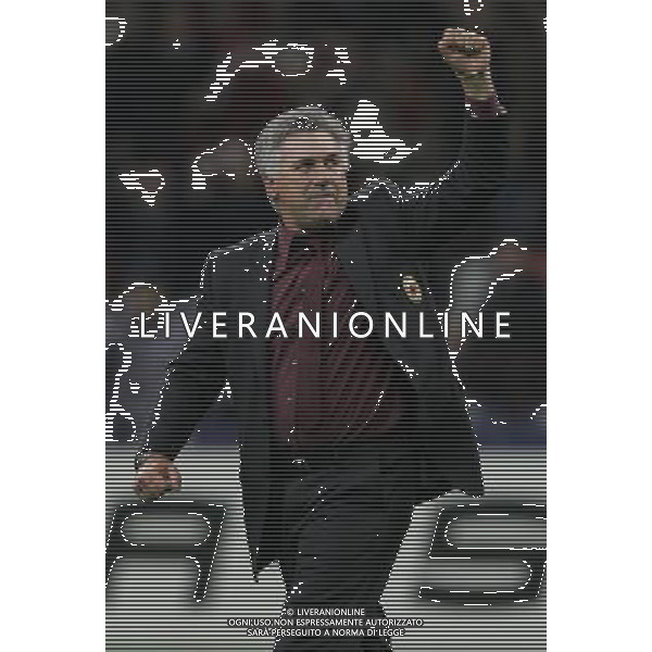 Milan - Manchester United Semifinale di ritorno di Champions League 02/05/2007 nella foto esultanza a fine gara di carlo ancelotti per la vittoria e il passaggio in finale ph andry/ag. aldo liverani