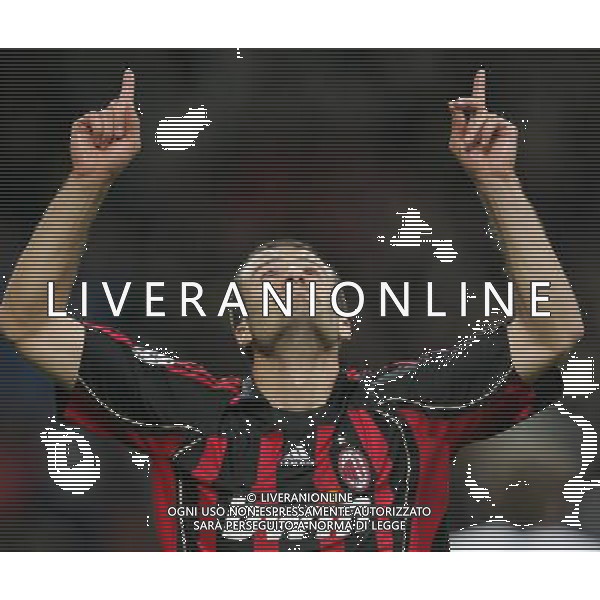 Milano 2 maggio 2007 Milan - Manchester United semi-finale champions league nella foto: esultanza dopo il gol di Gilardino Alberto foto Andry / Ag. Aldo Liverani
