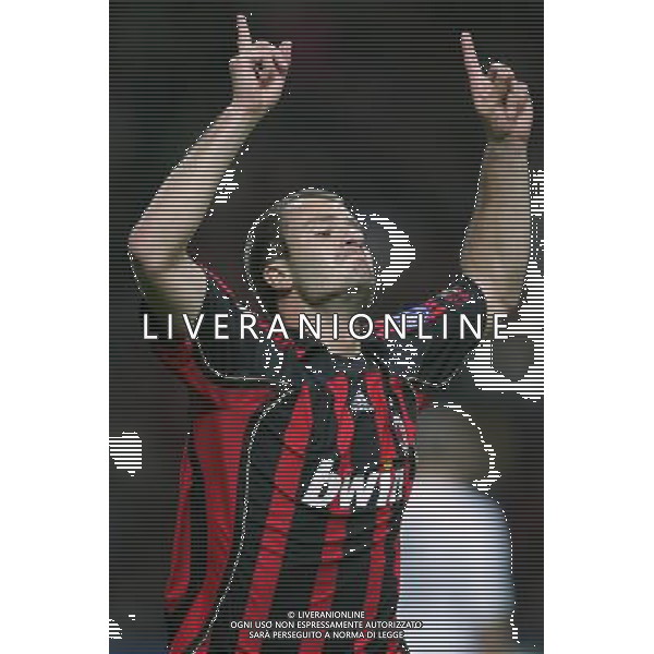Milano 2 maggio 2007 Milan - Manchester United semi-finale champions league nella foto: esultanza dopo il gol di Gilardino Alberto foto Andry / Ag. Aldo Liverani