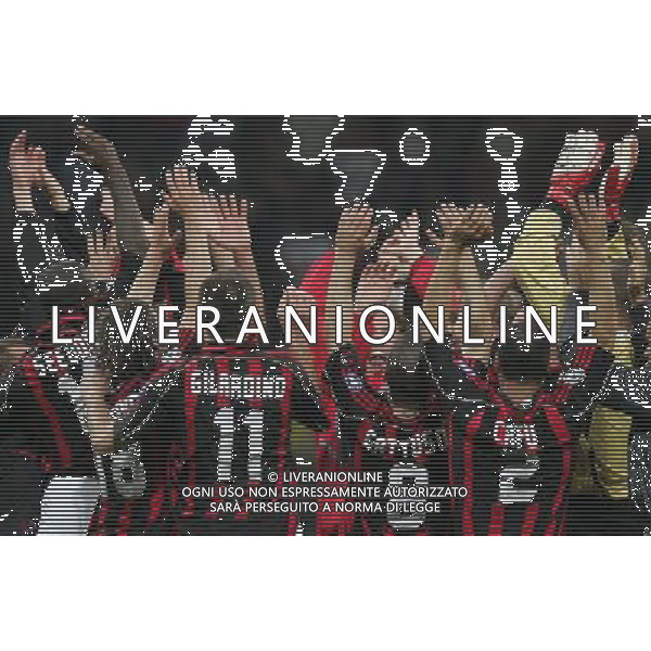Milano 2 maggio 2007 Milan - Manchester United semi-finale champions league nella foto: esultanza Milan a fine gara foto Andry / Ag. Aldo Liverani