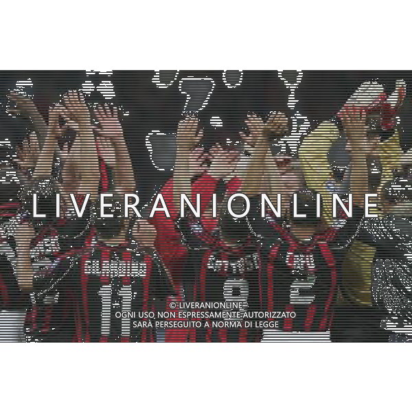 Milano 2 maggio 2007 Milan - Manchester United semi-finale champions league nella foto: esultanza Milan a fine gara foto Andry / Ag. Aldo Liverani