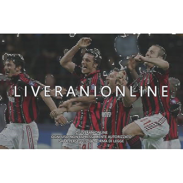 Milano 2 maggio 2007 Milan - Manchester United semi-finale champions league nella foto: esultanza a fine gara del Milan foto Andry / Ag. Aldo Liverani