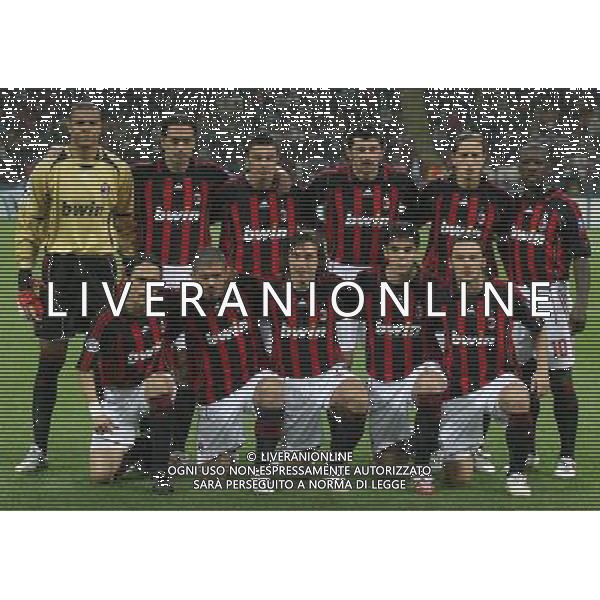 Milano 2 maggio 2007 Milan - Manchester United semi-finale champions league nella foto: formazione Milan foto Andry / Ag. Aldo Liverani