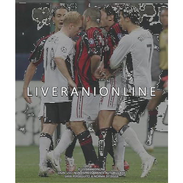 Milano 2 maggio 2007 Milan - Manchester United semi-finale champions league nella foto: Lite tra Scholes Paul e Gattuso Ivan Gennaro foto Andry / Ag. Aldo Liverani