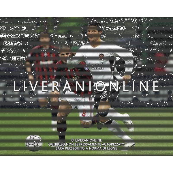 Milano 02/04/2007 Champions League 2006/07 milan-manchester 3:0 nella foto cristiano ronaldo e gattuso ph marco luzzani/ag aldo liverani s.a.s.