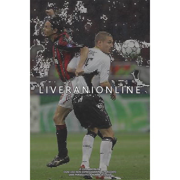 Milano 02/04/2007 Champions League 2006/07 milan-manchester 3:0 nella foto inzaghi e vidic ph marco luzzani/ag aldo liverani s.a.s.