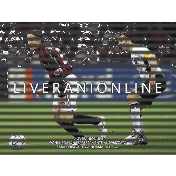 Milano 02/04/2007 Champions League 2006/07 milan-manchester 3:0 nella foto ambrosini e giggs ph marco luzzani/ag aldo liverani s.a.s.