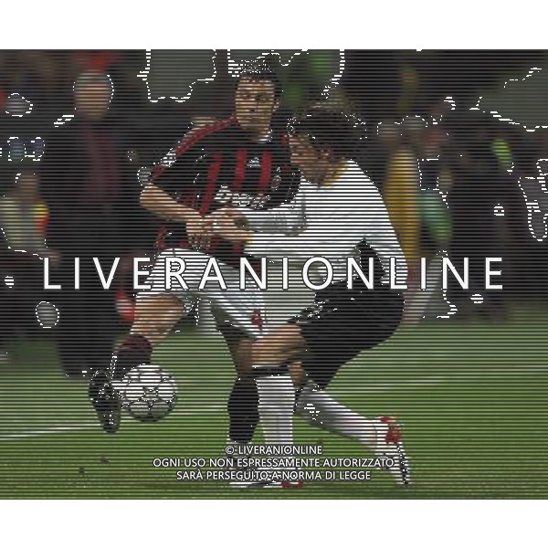 Milano 02/04/2007 Champions League 2006/07 milan-manchester 3:0 nella foto heinze e oddo ph marco luzzani/ag aldo liverani s.a.s.