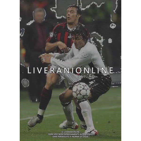 Milano 02/04/2007 Champions League 2006/07 milan-manchester 3:0 nella foto heinze e oddo ph marco luzzani/ag aldo liverani s.a.s.