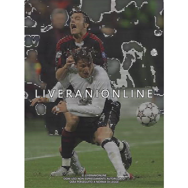 Milano 02/04/2007 Champions League 2006/07 milan-manchester 3:0 nella foto heinze e oddo ph marco luzzani/ag aldo liverani s.a.s.