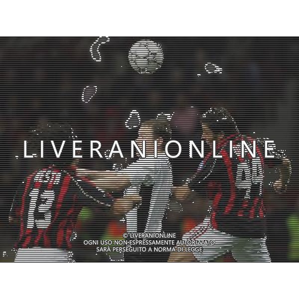 Milano 02/04/2007 Champions League 2006/07 milan-manchester 3:0 nella foto rooney, oddo e nesta ph marco luzzani/ag aldo liverani s.a.s.