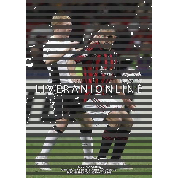 Milano 02/04/2007 Champions League 2006/07 milan-manchester 3:0 nella foto gattuso e scholes ph marco luzzani/ag aldo liverani s.a.s.