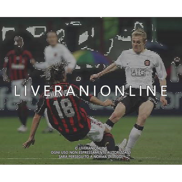 Milano 02/04/2007 Champions League 2006/07 milan-manchester 3:0 nella foto jankulovski e fletcher ph marco luzzani/ag aldo liverani s.a.s.