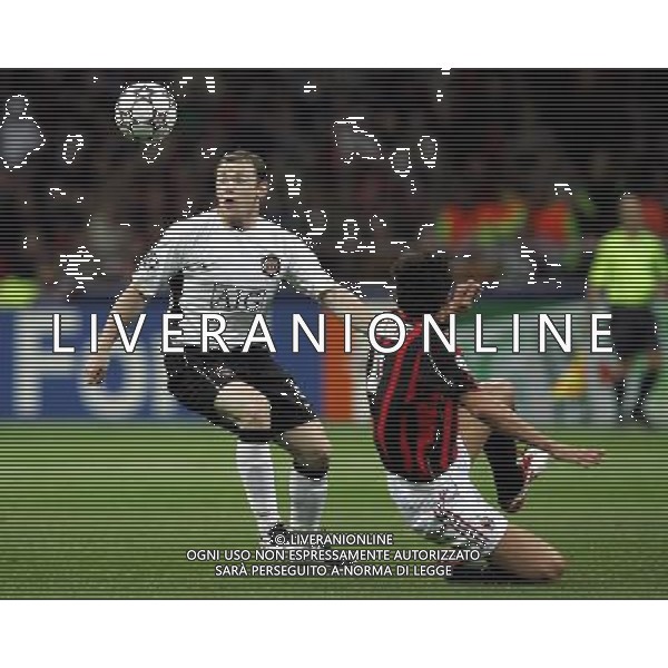 Milano 02/04/2007 Champions League 2006/07 milan-manchester 3:0 nella foto rooney e kaladze ph marco luzzani/ag aldo liverani s.a.s.