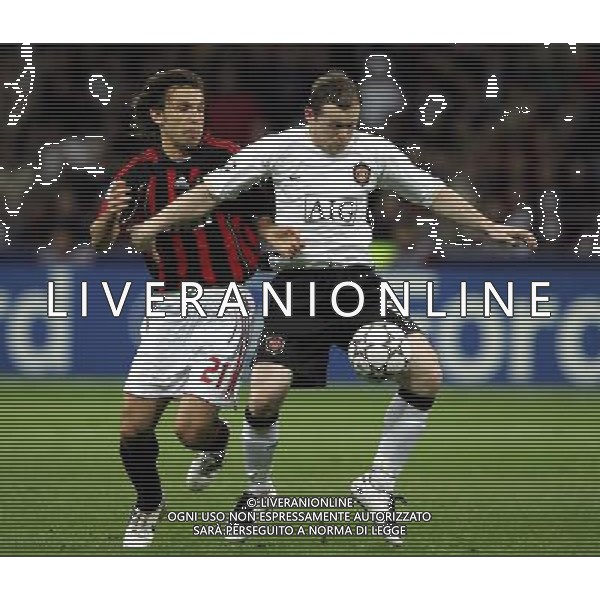 Milano 02/04/2007 Champions League 2006/07 milan-manchester 3:0 nella foto rooney e pirlo ph marco luzzani/ag aldo liverani s.a.s.