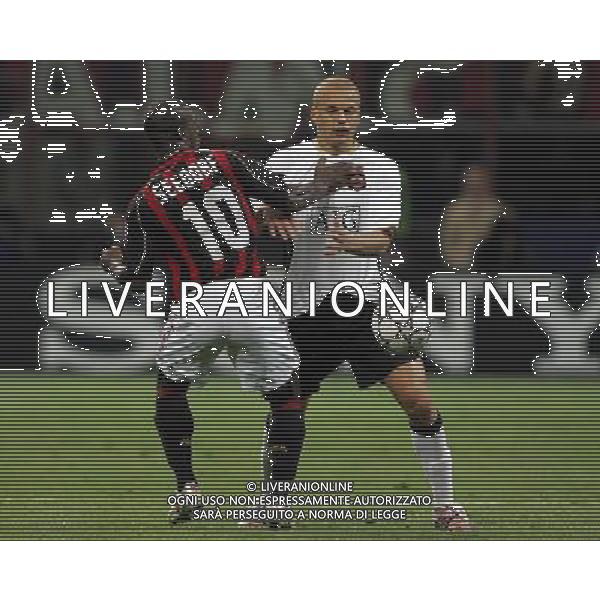 Milano 02/04/2007 Champions League 2006/07 milan-manchester 3:0 nella foto brown e seedorf ph marco luzzani/ag aldo liverani s.a.s.