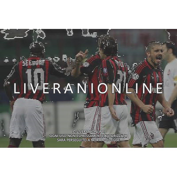 Milano 02/04/2007 Champions League 2006/07 milan-manchester 3:0 nella foto esultanza milan ph marco luzzani/ag aldo liverani s.a.s.