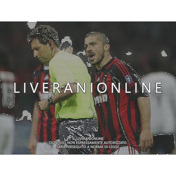 Milano 02/04/2007 Champions League 2006/07 milan-manchester 3:0 nella foto gattuso gennaro e de bleeckerke ph marco luzzani/ag aldo liverani s.a.s.