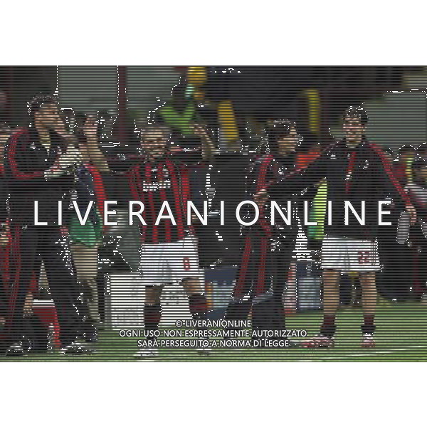 Milano 02/04/2007 Champions League 2006/07 milan-manchester 3:0 nella foto esultanza kaka e gattuso a fine gara ph marco luzzani/ag aldo liverani s.a.s.