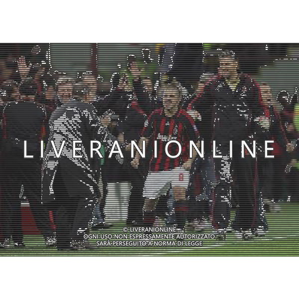 Milano 02/04/2007 Champions League 2006/07 milan-manchester 3:0 nella foto esultanza gattuso a fine gara ph marco luzzani/ag aldo liverani s.a.s.