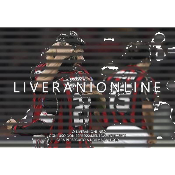 Milano 02/04/2007 Champions League 2006/07 milan-manchester 3:0 nella foto ambrosini e kaladze ph marco luzzani/ag aldo liverani s.a.s.
