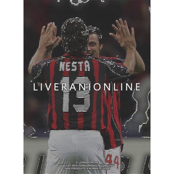 Milano 02/04/2007 Champions League 2006/07 milan-manchester 3:0 nella foto nesta e oddo ph marco luzzani/ag aldo liverani s.a.s.