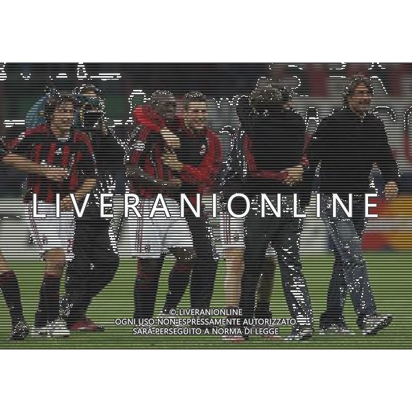 Milano 02/04/2007 Champions League 2006/07 milan-manchester 3:0 nella foto esultanza mila a fine gara ph marco luzzani/ag aldo liverani s.a.s.