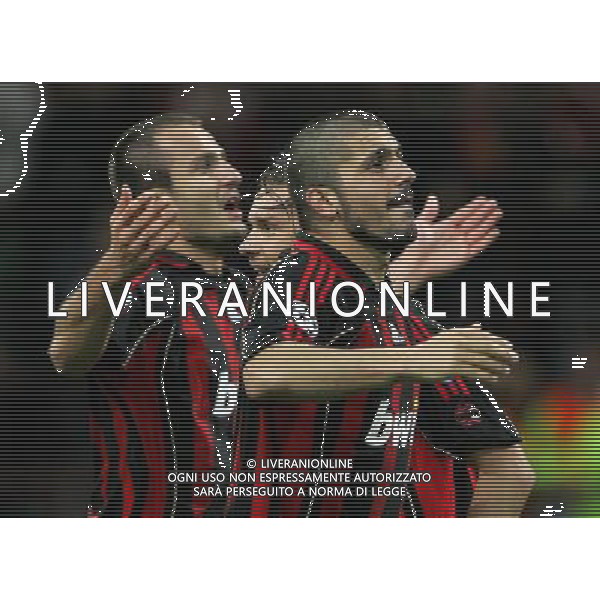 Milano 02/04/2007 Champions League 2006/07 milan-manchester 3:0 nella foto gattuso e gilardino ph marco luzzani/ag aldo liverani s.a.s.