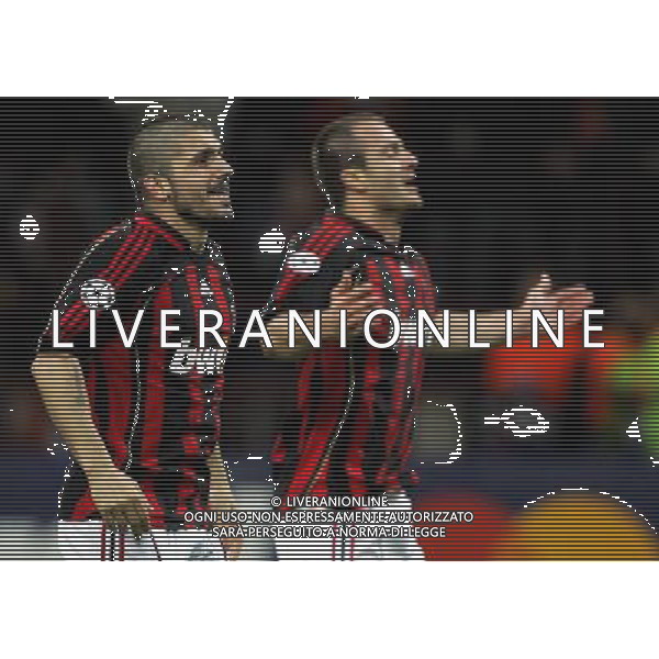 Milano 02/04/2007 Champions League 2006/07 milan-manchester 3:0 nella foto gattuso e gilardino ph marco luzzani/ag aldo liverani s.a.s.