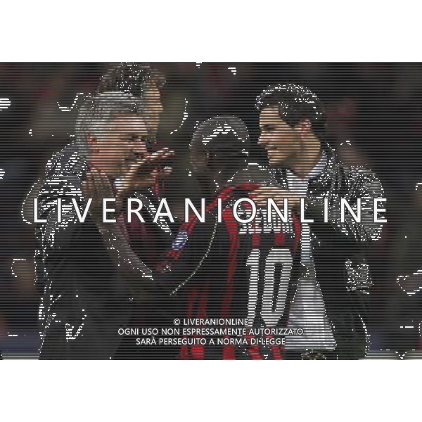 Milano 02/04/2007 Champions League 2006/07 milan-manchester 3:0 nella foto ancelotti e seedorf ph marco luzzani/ag aldo liverani s.a.s.