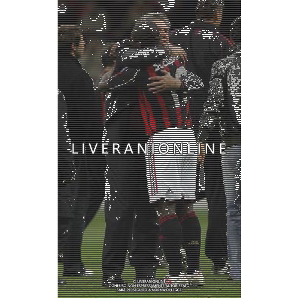 Milano 02/04/2007 Champions League 2006/07 milan-manchester 3:0 nella foto ancelotti e seedorf ph marco luzzani/ag aldo liverani s.a.s.