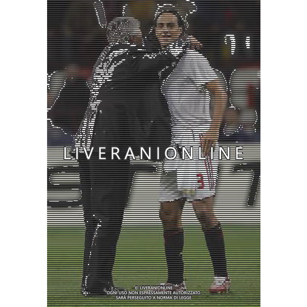 Milano 02/04/2007 Champions League 2006/07 milan-manchester 3:0 nella foto ancelotti e nesta ph marco luzzani/ag aldo liverani s.a.s.