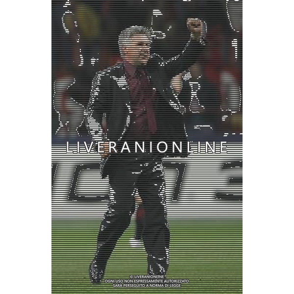 Milano 02/04/2007 Champions League 2006/07 milan-manchester 3:0 nella foto ancelotti esulta a fine gara ph marco luzzani/ag aldo liverani s.a.s.