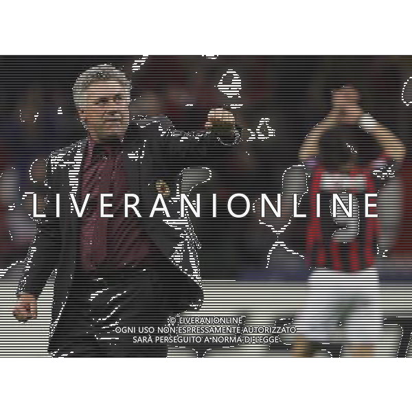 Milano 02/04/2007 Champions League 2006/07 milan-manchester 3:0 nella foto ancelotti a fine gara ph marco luzzani/ag aldo liverani s.a.s.