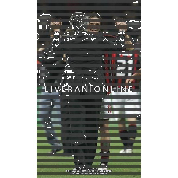 Milano 02/04/2007 Champions League 2006/07 milan-manchester 3:0 nella foto ancelotti e jankulovski esultano a fine gara ph marco luzzani/ag aldo liverani s.a.s.