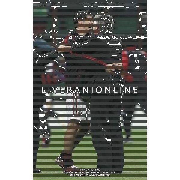 Milano 02/04/2007 Champions League 2006/07 milan-manchester 3:0 nella foto ancelotti e kaka ph marco luzzani/ag aldo liverani s.a.s.