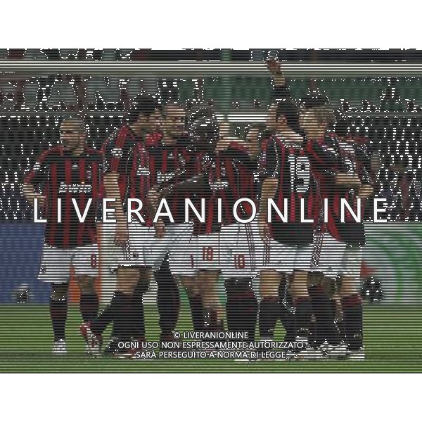 Milano 02/04/2007 Champions League 2006/07 milan-manchester 3:0 nella foto milan esulta a fine gara ph marco luzzani/ag aldo liverani s.a.s.