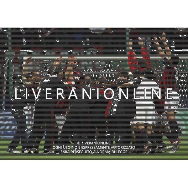 Milano 02/04/2007 Champions League 2006/07 milan-manchester 3:0 nella foto milan esulta a fine gara ph marco luzzani/ag aldo liverani s.a.s.