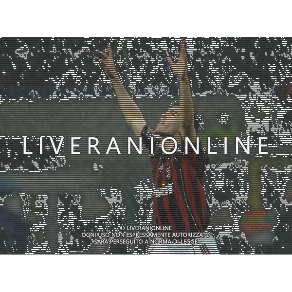 Milano 02/04/2007 Champions League 2006/07 milan-manchester 3:0 nella foto kaka esulta dopo il gol ph marco luzzani/ag aldo liverani s.a.s.