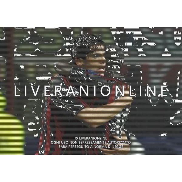 Milano 02/04/2007 Champions League 2006/07 milan-manchester 3:0 nella foto kaka esulta con seedorf dopo il gol ph marco luzzani/ag aldo liverani s.a.s.