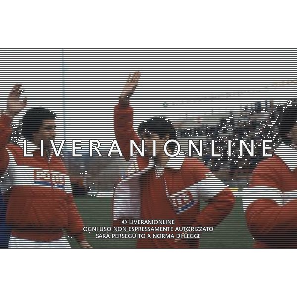 Paolo Rossi calciatore del Perugia con Della Martira ph archivio agenzia aldo liverani