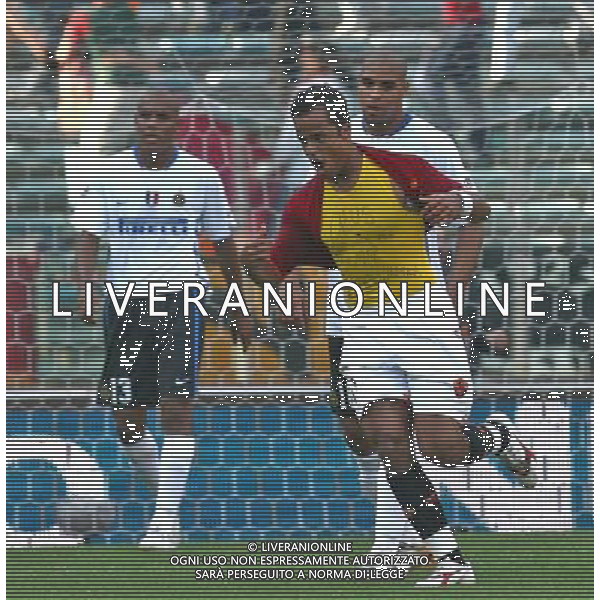 Roma - Inter Finale andata Coppa Italia TIM CUP 09/05/2007 nella foto: esultanza di alessandro faiolhe amantino Mancini dopo il gol del 4 - 1 che mostra la maglietta ph Corradetti / ag. Aldo Liverani