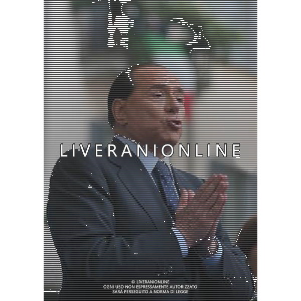 Como 16 maggio 2007 Comizio elettorale di Berlusconi Silvio in piazza Duomo a Como nella foto: Berlusconi Silvio foto Andry / Ag. Aldo Liverani