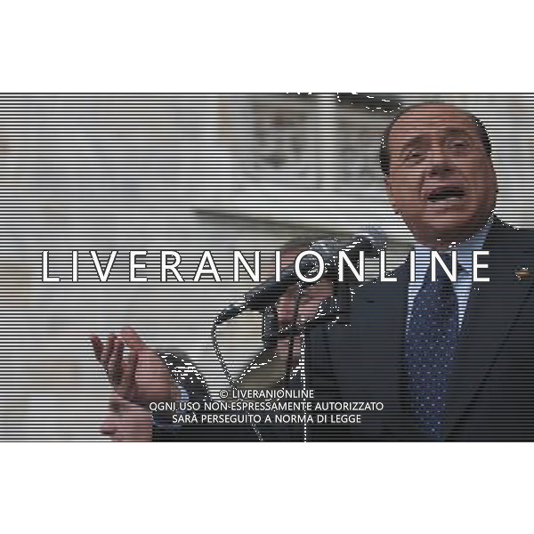 Como 16 maggio 2007 Comizio elettorale di Berlusconi Silvio in piazza Duomo a Como nella foto: Berlusconi Silvio foto Andry / Ag. Aldo Liverani