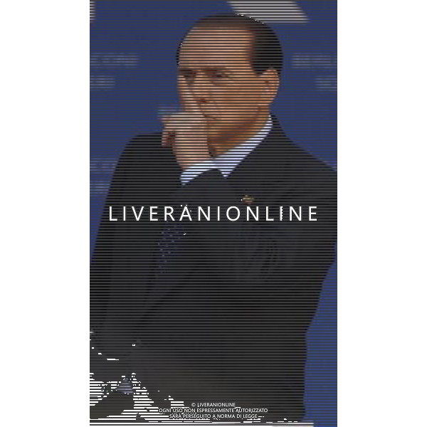 PIACENZA 21-05-2007 PIAZZA CAVALLI, INTERVENTO DI SILVIO BERLUSCONI, A FAVORE DEL CANDIDATO DI FORZA ITALIA PER LE COMUNALI DI PIACENZA. NELLA FOTO : SILVIO BERLUSCONI FOTO: PIER MARCO TACCA/ALDO LIVERANI